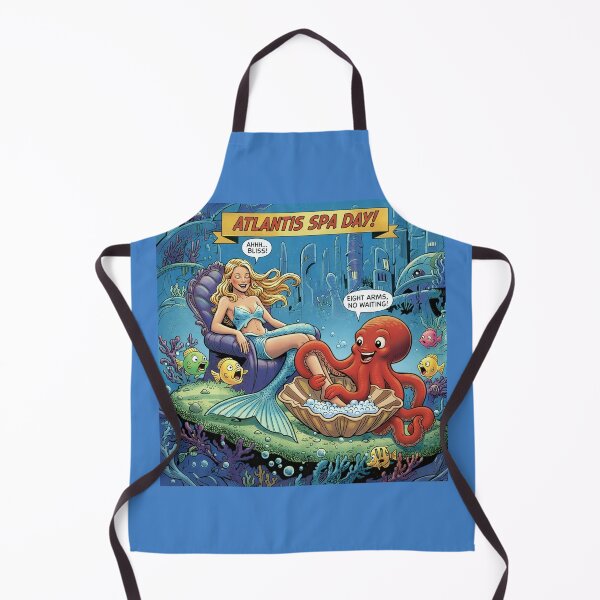 Item preview, Atlantis Spa Day - Mermaid Comic Art Print designed and sold by SammyMorry.