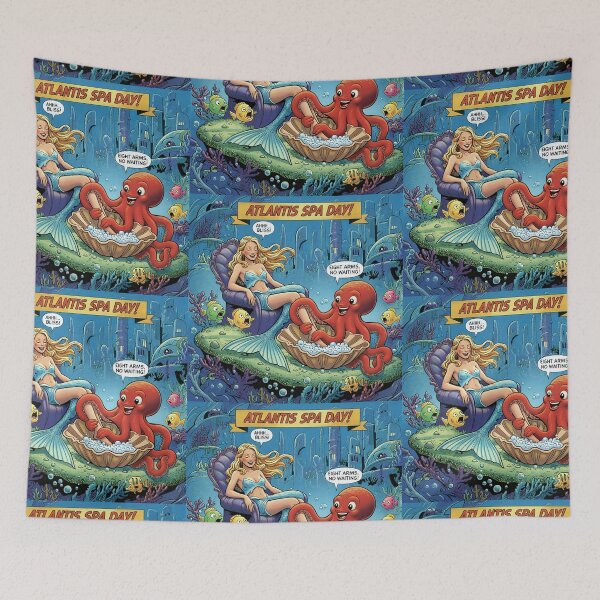 Item preview,  Atlantis Spa Day - Mermaid Comic Art Print designed and sold by SammyMorry.