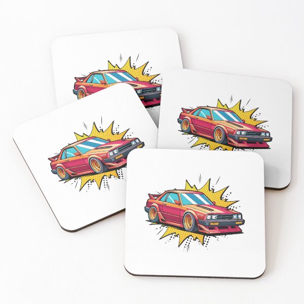 Item preview, Retro JDM Sports Car Sticker – Vintage Drift Car Pop Art Design designed and sold by UrbanStickk.