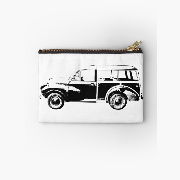 Item preview, Morris Minor Traveller British classic car block black designed and sold by soitwouldseem.