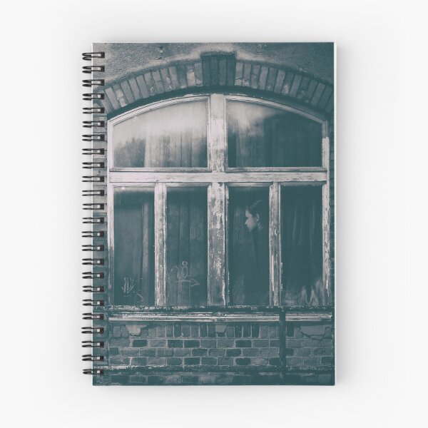 Item preview, Mysterious ghostly female figure behind old window designed and sold by grande76.