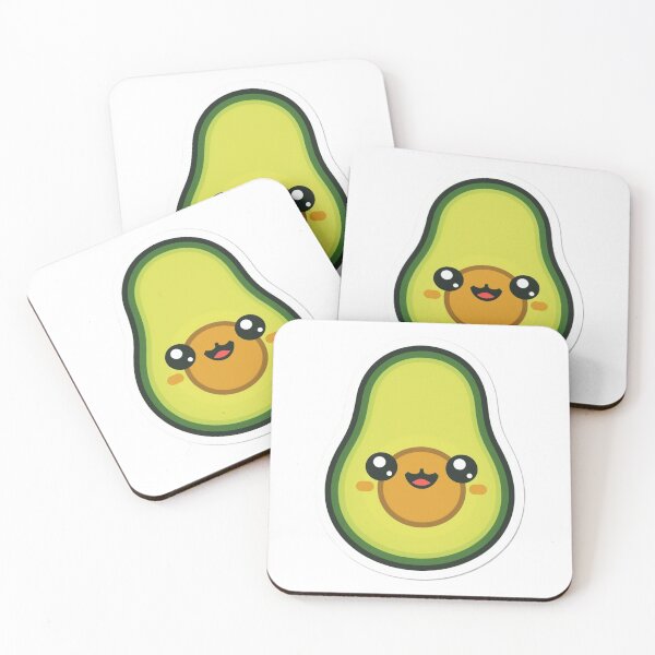Item preview, Cute Smiling Avocado Sticker – Kawaii Healthy Food designed and sold by ICONWALA.