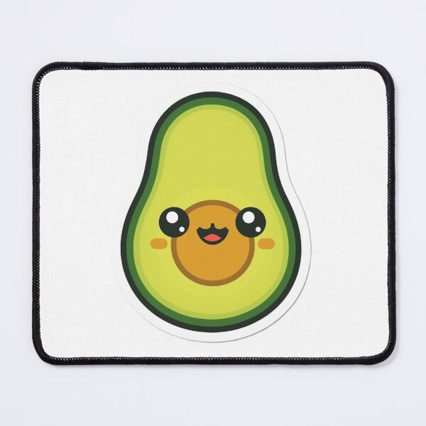 Item preview, Cute Smiling Avocado Sticker – Kawaii Healthy Food designed and sold by ICONWALA.