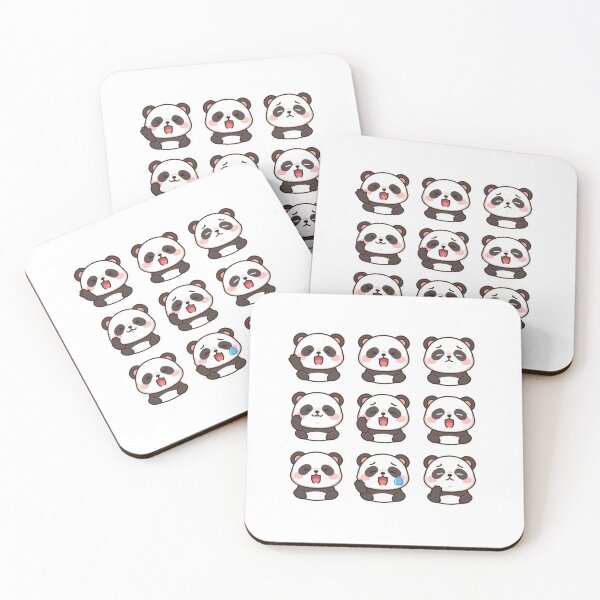 Item preview, Cute Panda Expressions – Kawaii Happy Sleepy Angry Sticker Pack designed and sold by Ashley critters.