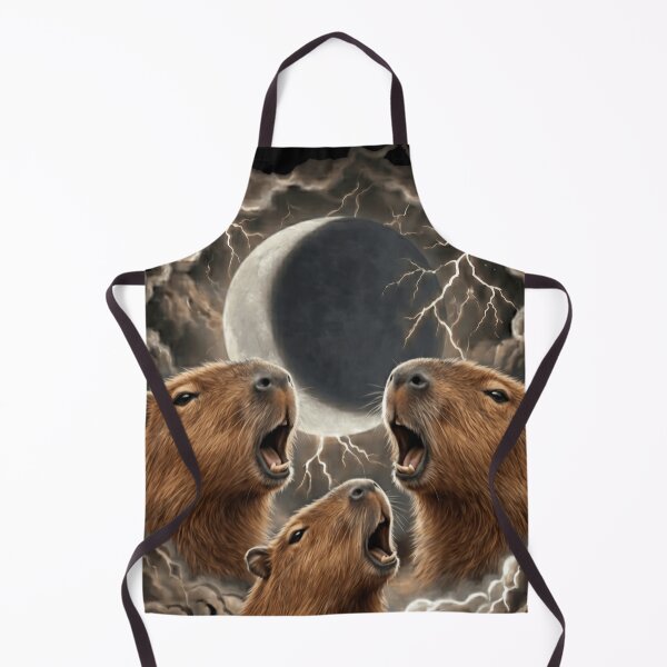 Item preview, Three Capybaras Howling Beneath Dark Eclipse designed and sold by SkeletonsDanger.