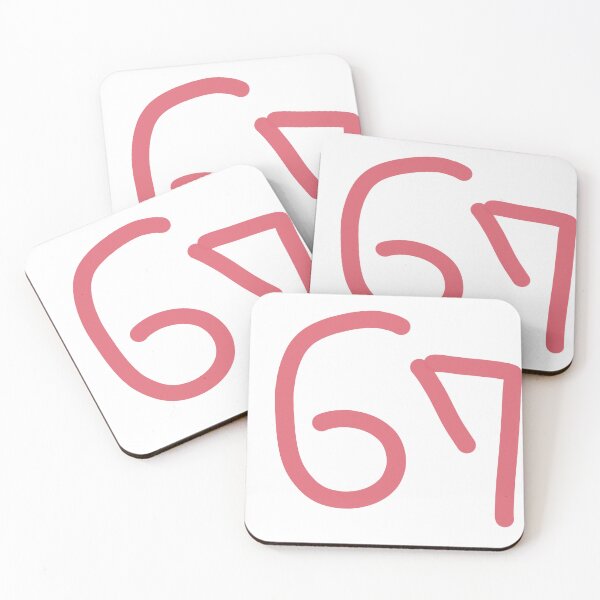 Item preview, Cute Pink Number 67 - Hand Drawn Preppy Aesthetic designed and sold by YoThinIT.