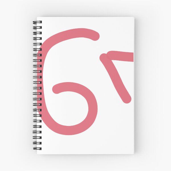 Item preview, Cute Pink Number 67 - Hand Drawn Preppy Aesthetic designed and sold by YoThinIT.