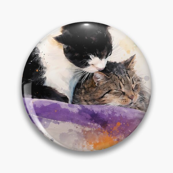 Item preview, Two Cats in Vibrant Splashes designed and sold by cuprum.