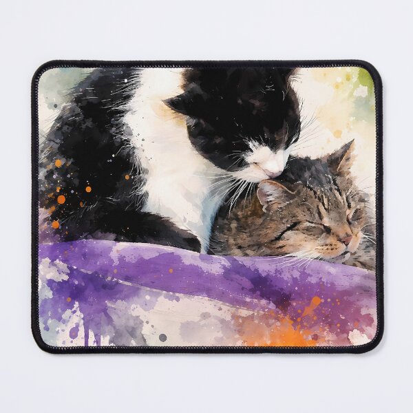 Item preview, Two Cats in Vibrant Splashes designed and sold by cuprum.