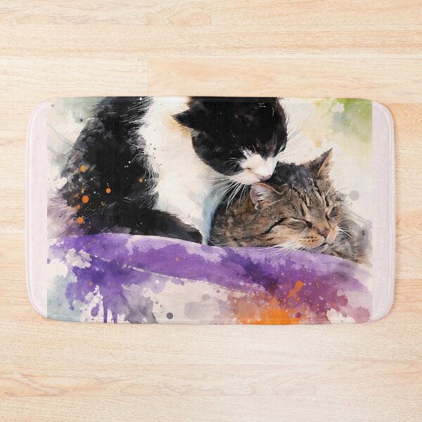 Item preview, Two Cats in Vibrant Splashes designed and sold by cuprum.
