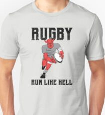 Rugby Player Run Like Hell Unisex T-Shirt