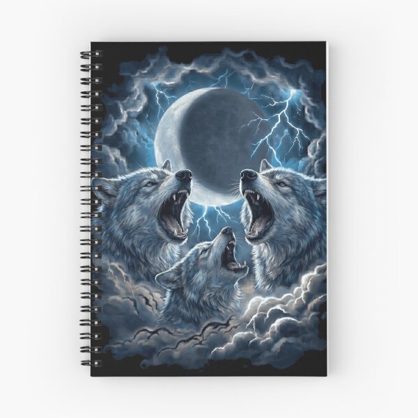 Item preview, Three Wolves Howling Under Electric Emerald Moonlight designed and sold by SkeletonsDanger.