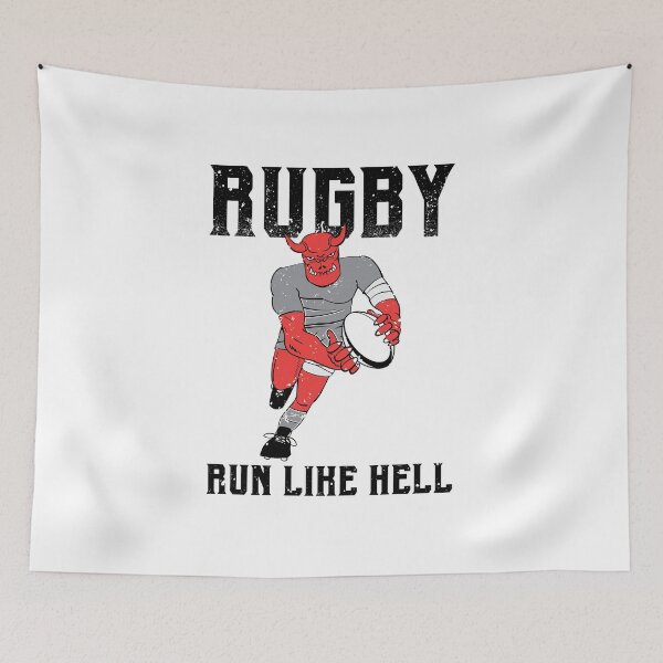 Item preview, Rugby Player Run Like Hell designed and sold by oberdoofus.