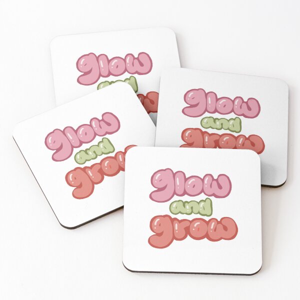 Item preview, Cute bubble typography design ‘Glow and Grow‘  designed and sold by sjgdesign.