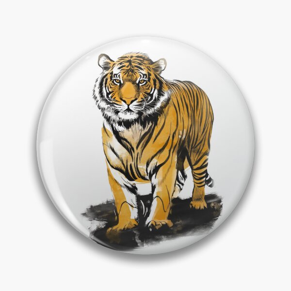 Artikelvorschau, Majestätischer Tiger im Schatten entworfen und verkauft von The Gilded Canvas.