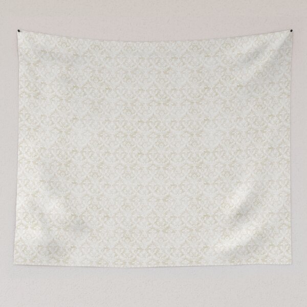 Artikelvorschau, Off-White Damast Shabby Chic Coquette Muster entworfen und verkauft von LouieVanille.