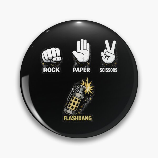 Item preview, Rock Paper Scissors Flashbang – Gamer Humor FPS Meme Design designed and sold by OlizaPrint.