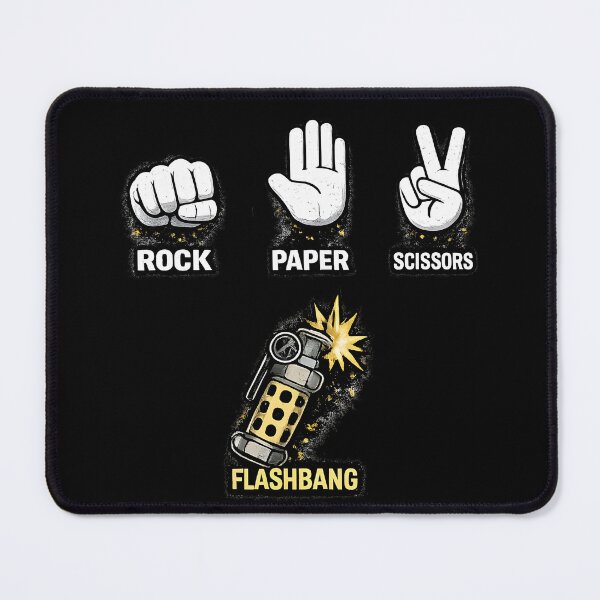 Item preview, Rock Paper Scissors Flashbang – Gamer Humor FPS Meme Design designed and sold by OlizaPrint.