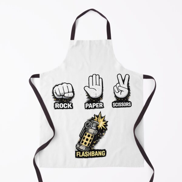 Item preview, Rock Paper Scissors Flashbang – Gamer Humor FPS Meme Design designed and sold by OlizaPrint.