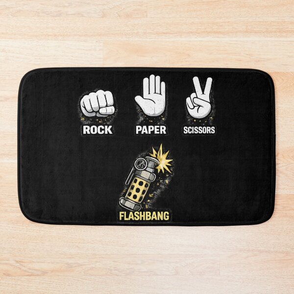 Item preview, Rock Paper Scissors Flashbang – Gamer Humor FPS Meme Design designed and sold by OlizaPrint.