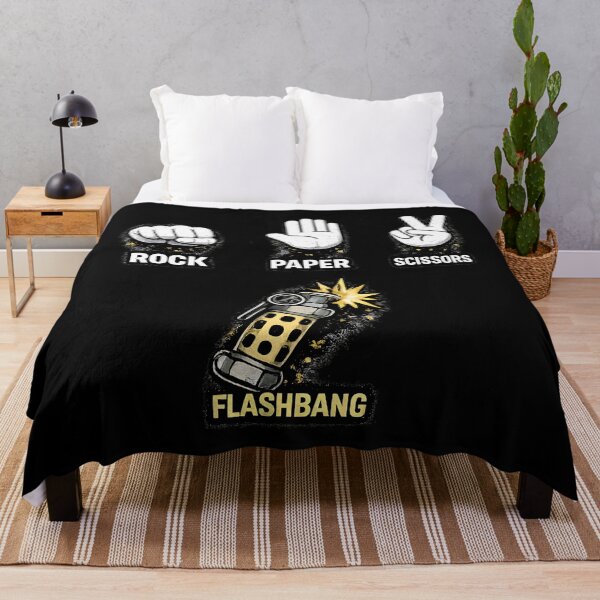 Item preview, Rock Paper Scissors Flashbang – Gamer Humor FPS Meme Design designed and sold by OlizaPrint.