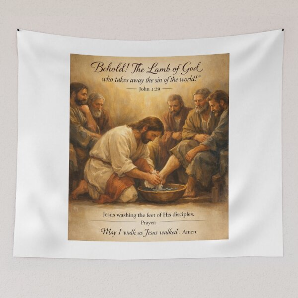 Item preview, Behold the Lamb Foot Washing designed and sold by Prayful.