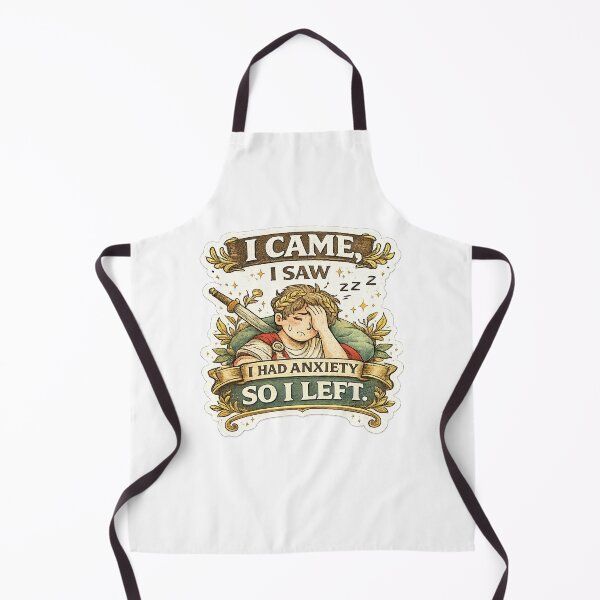 Item preview, I Came, I Saw, I Had Anxiety, So I Left – Funny Roman Parody Quote designed and sold by MujernDesignArt.