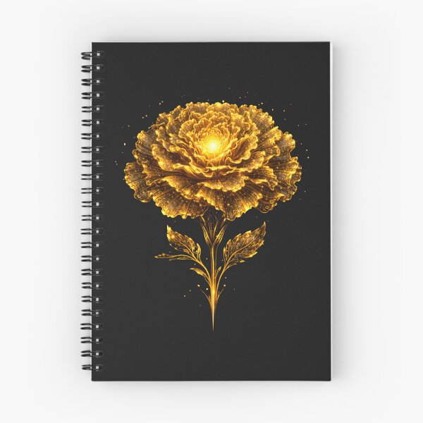 Item preview, Golden Carnation in a Tech-Floral Look (Luxury Botanical Art) - Futuristic Carnation — “Ruffled Arrays” designed and sold by slinsish.