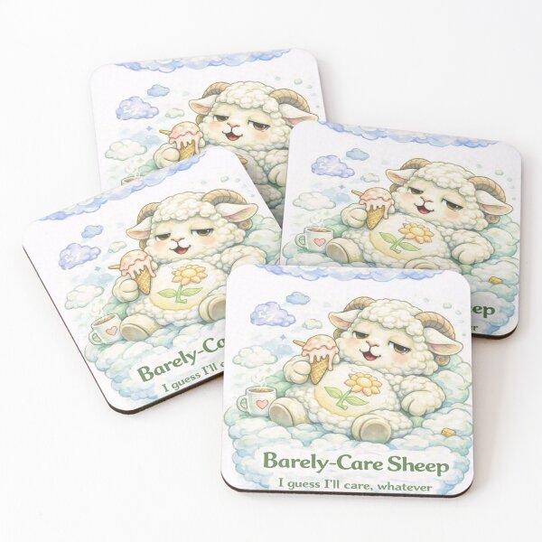 Item preview, Barely-Care Sheep | CareSheep Parody (Sheepism) designed and sold by Thpoar.