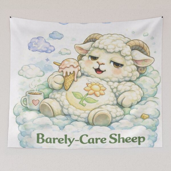 Item preview, Barely-Care Sheep | CareSheep Parody (Sheepism) designed and sold by Thpoar.