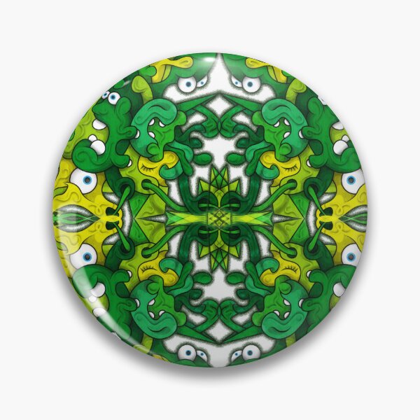 Item preview, Color Tiles #21C - Greenish froggy mandala designed and sold by liquid-print.