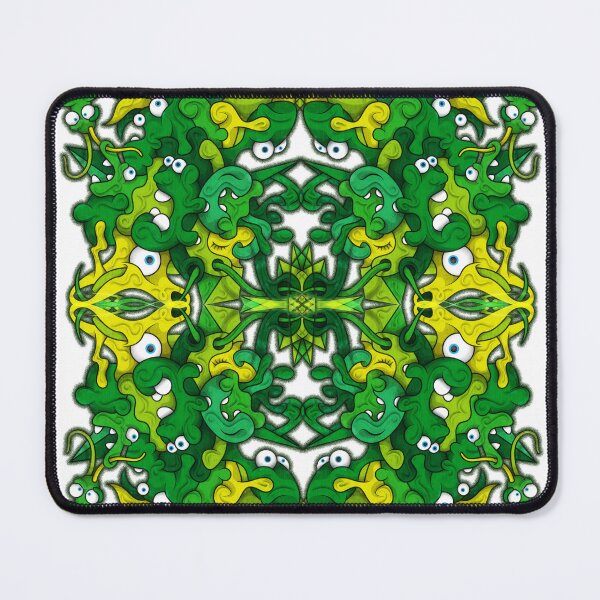 Item preview, Color Tiles #21C - Greenish froggy mandala designed and sold by liquid-print.