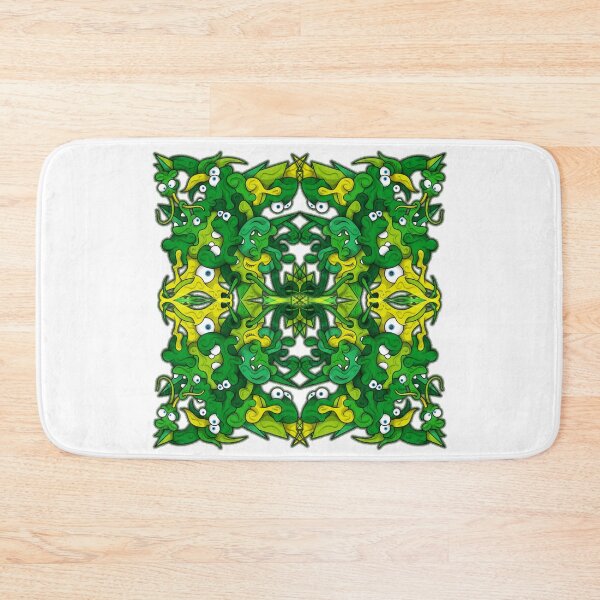Item preview, Color Tiles #21C - Greenish froggy mandala designed and sold by liquid-print.