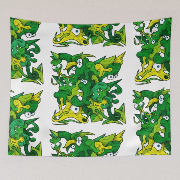 Item preview, Color Tiles #21E - green lizards designed and sold by liquid-print.