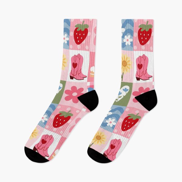 Item preview, Pink Y2k Girly Cowgirl Patchwork Quilt Seamless Pattern Coquette Scandinavian Folk Retro designed and sold by FRH Design ⭐⭐⭐⭐⭐.