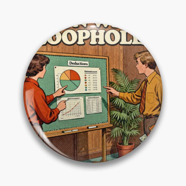 Item preview, Fun With Loopholes - Retro 70s Parody Art designed and sold by PictorialWhimsy.