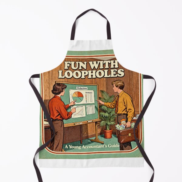 Item preview, Fun With Loopholes - Retro 70s Parody Art designed and sold by PictorialWhimsy.