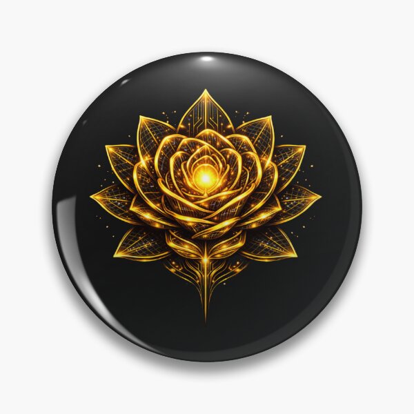 Item preview, Golden sun rose with energy core (Futuristic Floral Art) designed and sold by slinsish.