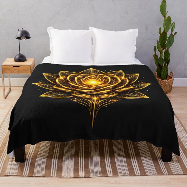 Item preview, Golden sun rose with energy core (Futuristic Floral Art) designed and sold by slinsish.