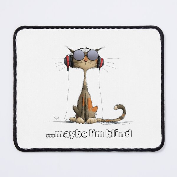 Item preview, Maybe I’m Blind – Funny Cat in Glasses Illustration designed and sold by EVESTUDIOART.