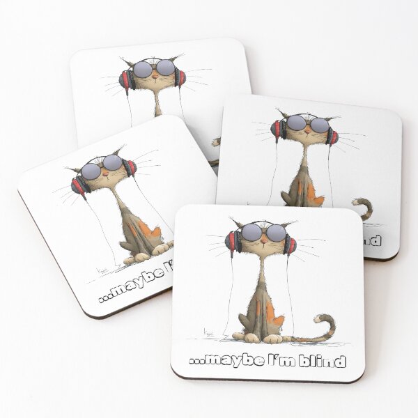 Item preview, Maybe I’m Blind – Funny Cat in Glasses Illustration designed and sold by EVESTUDIOART.