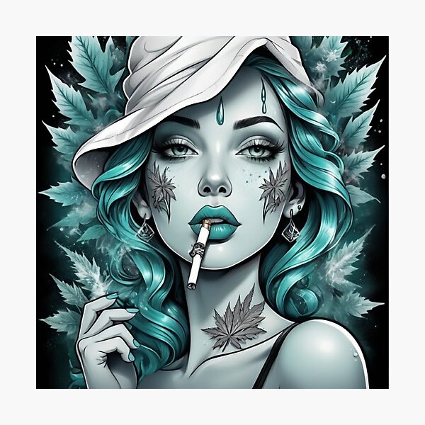 Item preview, Cyan Mist Urban Fantasy Girl designed and sold by Dreamy Armine Art.