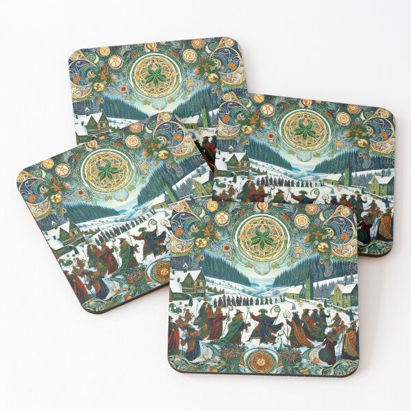 Item preview, The Green Man’s Winter Solstice | Folklore Wheel of the Year Art designed and sold by Stoneflower-Art.