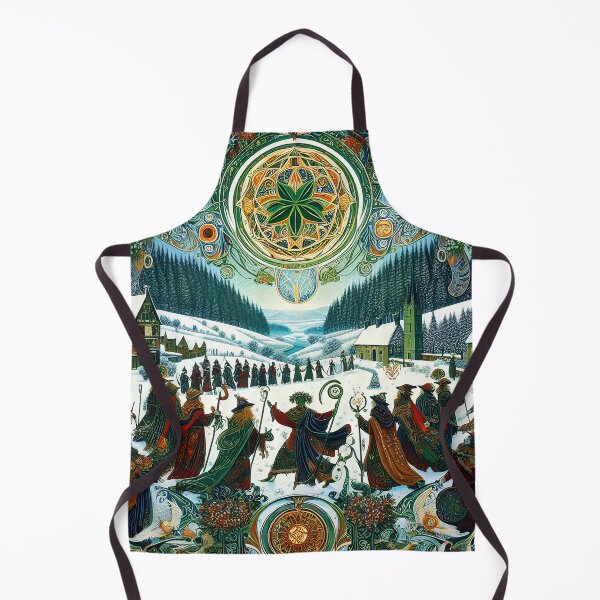 Item preview, The Green Man’s Winter Solstice | Folklore Wheel of the Year Art designed and sold by Stoneflower-Art.