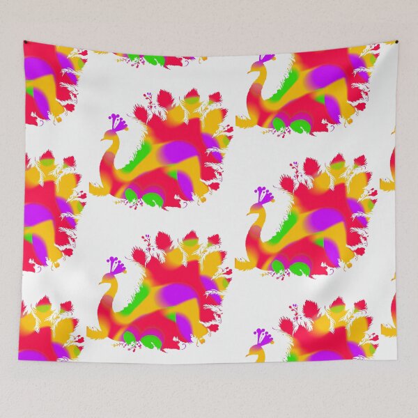 Item preview, Colorful Holi Splash Peacock Art Design designed and sold by Khatumeye.