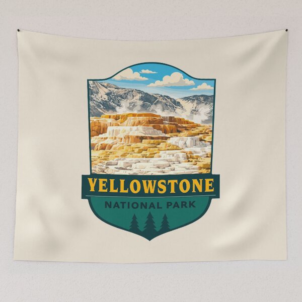 Item preview, Yellowstone National Park Retro Design, Old Faithful Wyoming US designed and sold by Gideon Emmerich.
