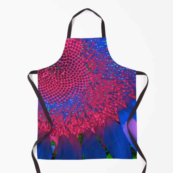 Item preview,  Psychedelic retro floral,  purple sunflower,  blue sunflower, hot pink magenta Sunflower  designed and sold by hollycooper.