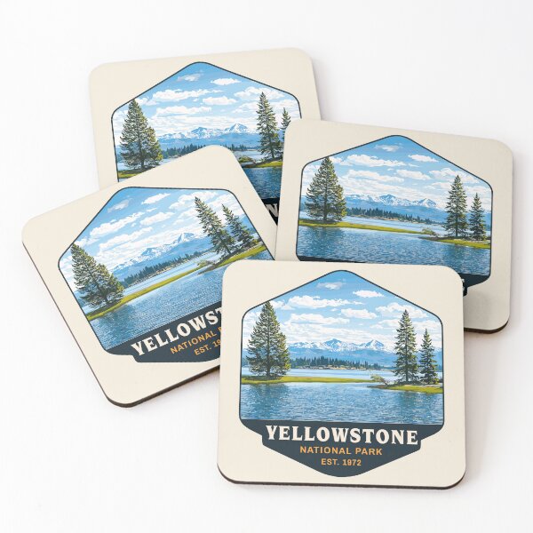 Item preview, Yellowstone National Park Retro Geyser Wildlife, Wyoming US designed and sold by Gideon Emmerich.
