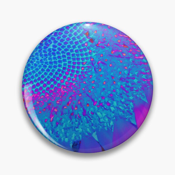 Item preview, Psychedelic retro bohemian  floral, cobalt blue sunflower and pink fuchsia Sunflower | very peri sunflower  designed and sold by hollycooper.