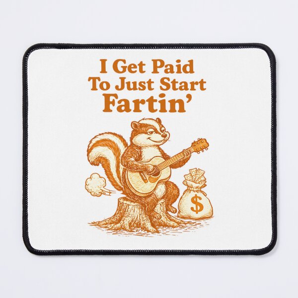Item preview, I Get Paid To Just Start Fartin' – Funny Retro Squirrel Guitar Vintage Design designed and sold by Senkov.